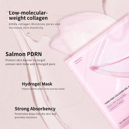 MASCARILLA DE GEL DE COLÁGENO ROSA (Caja de 4)