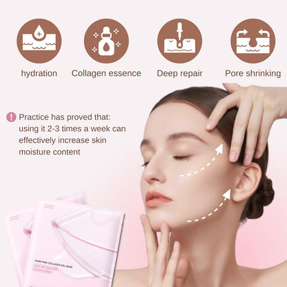 MASCARILLA DE GEL DE COLÁGENO ROSA (Caja de 4)